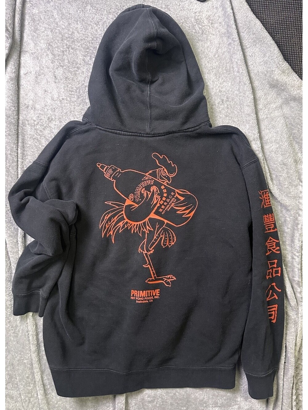 Primitive x Huy Fong Foods Sriracha Rooster Hoodie Black Skate Streetwear L
